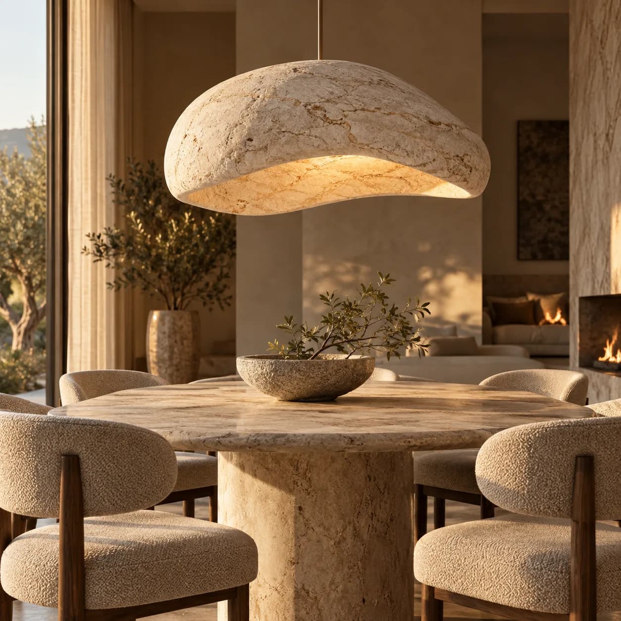 Natural stone decorative lighting concept